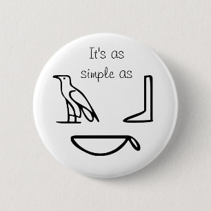 Badge Rond 5 Cm Hieroglypics