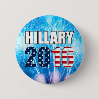 Badge Rond 5 Cm Hillary Clinton pour le président 2016 bouton