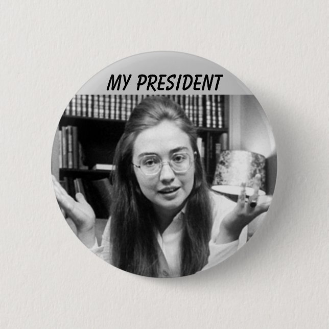 BADGE ROND 5 CM HILLARY CLINTON, PRÉSIDENT (Devant)