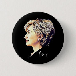 Badge Rond 5 Cm Hillary Clinton "yeux au futur" bouton