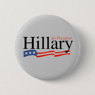 Badge Rond 5 Cm Hillary pour le Président Button