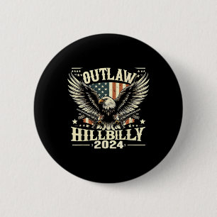 Badge Rond 5 Cm Hillbilly de l'armée - Jour des élections américai
