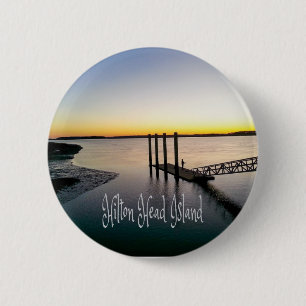 Badge Rond 5 Cm Hilton Head Island Caroline du Sud