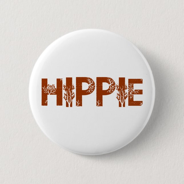 Badge Rond 5 Cm Hippie (Devant)