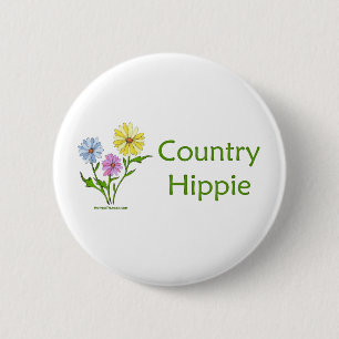 Badge Rond 5 Cm Hippie de pays