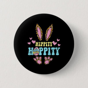 Badge Rond 5 Cm Hippity Hoppity Easter Bunny Egg chasse Rabbit Sp