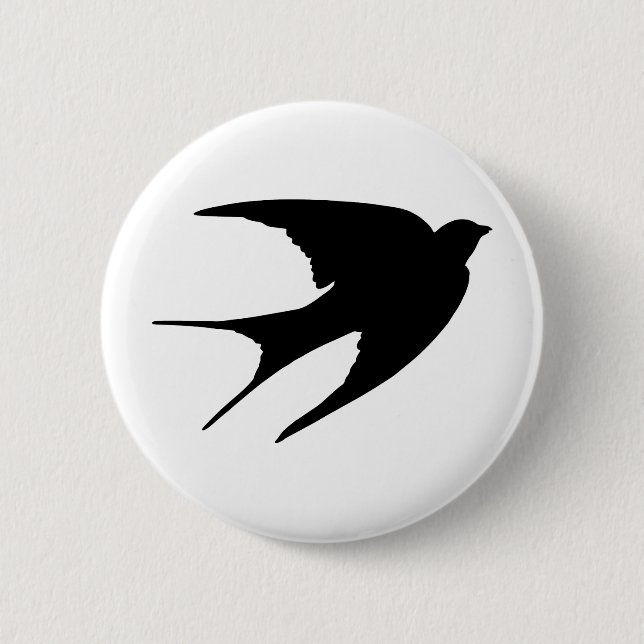 Badge Rond 5 Cm Hirondelle à la grange (Devant)