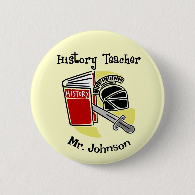 Badge Rond 5 Cm Histoire Cadeaux d'enseignant (Devant)