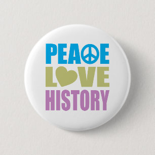 Badge Rond 5 Cm Histoire d'amour de paix