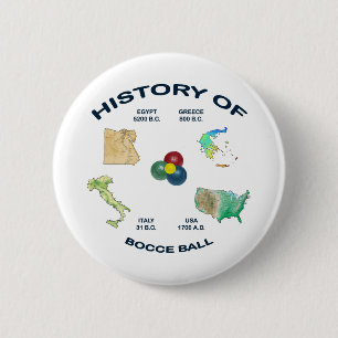 Badge Rond 5 Cm Histoire de boule de Bocce