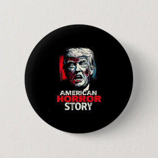 Badge Rond 5 Cm Histoire d'horreur de zombie Trump américain Vinta