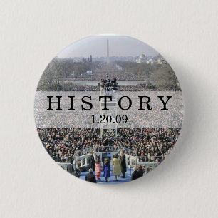 Badge Rond 5 Cm HISTOIRE : Foule à la cérémonie d'inauguration