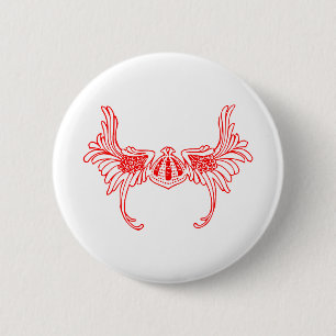 Badge Rond 5 Cm Histoire médiévale Chevalier Guerrier Vieille épée