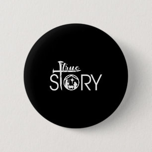 Badge Rond 5 Cm Histoire Véritable de la Naissance de Jésus Noël N