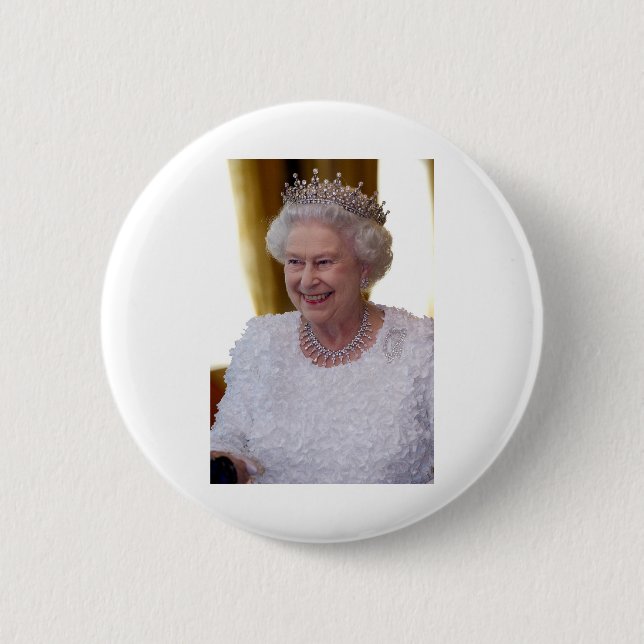 Badge Rond 5 Cm HM Queen Elizabeth II Dublin (Devant)