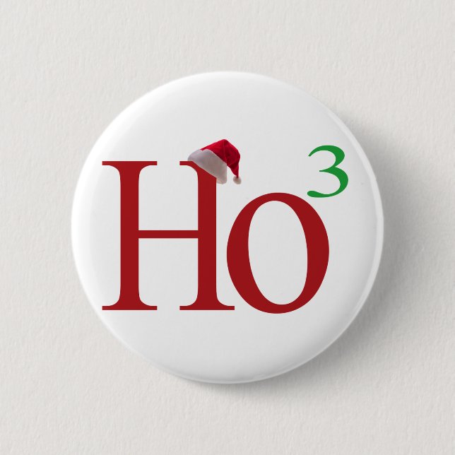 Badge Rond 5 Cm Ho3 (Ho Ho Ho) (Devant)