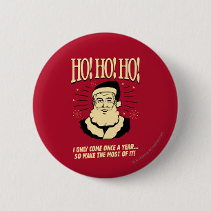 Badge Rond 5 Cm Ho ! Ho ! Ho !