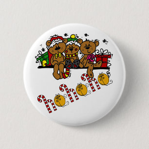 Badge Rond 5 Cm Ho Ho Ho Nounours
