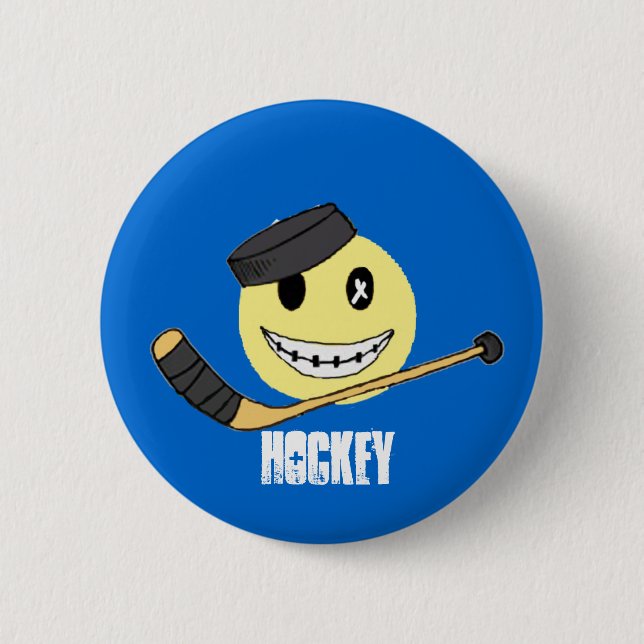BADGE ROND 5 CM HOCKEY HEUREUX (Devant)