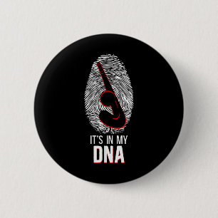 Badge Rond 5 Cm Hockey Sur Gazon Empreinte Digitale C'est Dans Mon