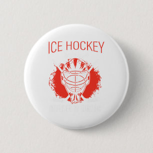 Badge Rond 5 Cm Hockey sur glace Parce que le meurtre est mauvais