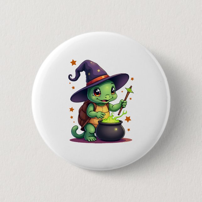 Badge Rond 5 Cm Hocus Shellcus Turtle (Devant)