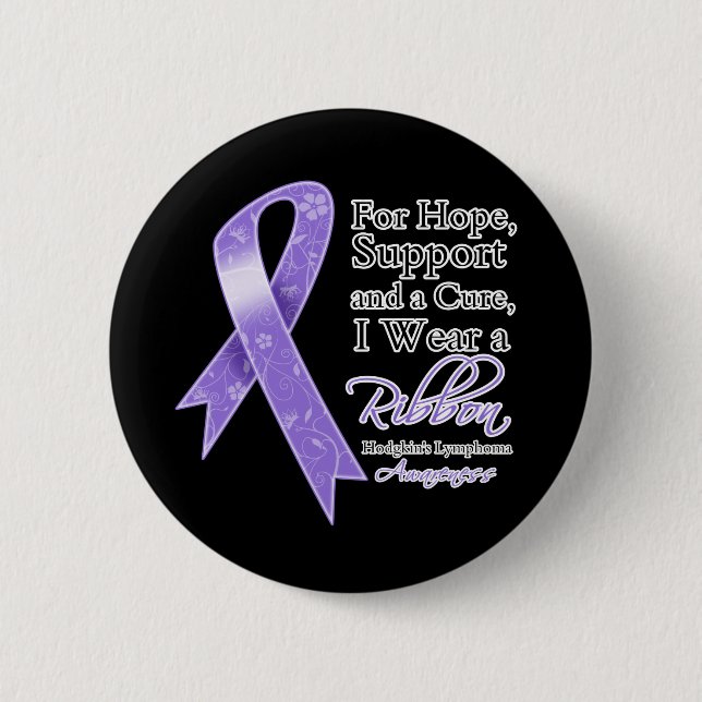 Badge Rond 5 Cm Hodgkins Lymphoma Soutien de la sensibilisation à  (Devant)