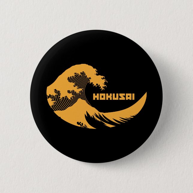 Badge Rond 5 Cm Hokusai - la grande vague (Devant)