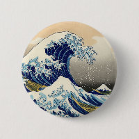 Hokusai le grand bouton de vague