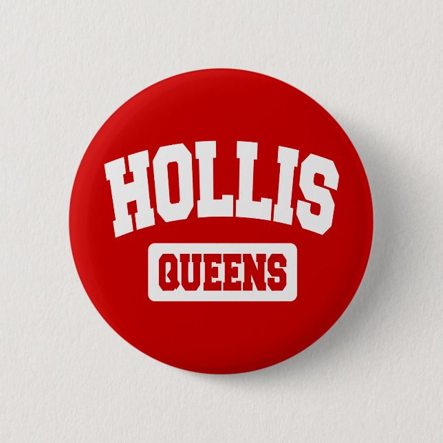 Badge Rond 5 Cm Hollis, Queens, New York (Devant)