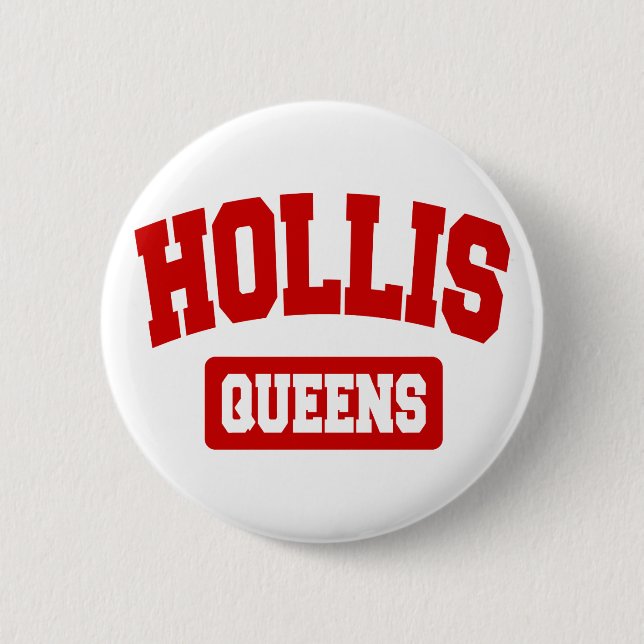 Badge Rond 5 Cm Hollis, Queens, New York (Devant)