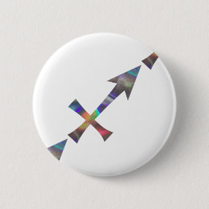 Badge Rond 5 Cm hologramme Sagittarius