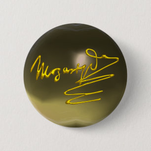 Badge Rond 5 Cm HOMAGE À MOZART, agate grise