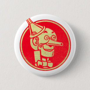 Badge Rond 5 Cm Homme de bidon, magicien d'Oz