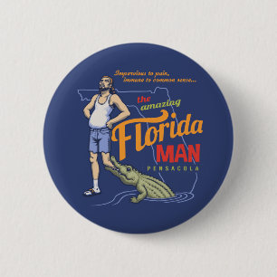 Badge Rond 5 Cm Homme de Floride
