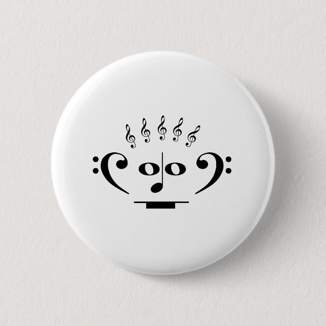 Badge Rond 5 Cm Homme de musique (Devant)