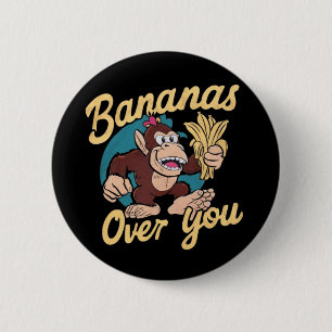 Badge Rond 5 Cm Hong Kong, Bananes sur toi