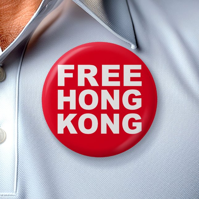 Badge Rond 5 Cm Hong Kong libre (Custom Button)
