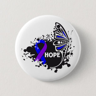 Badge Rond 5 Cm Hope Rheumatoid Arthritis Butterfly
