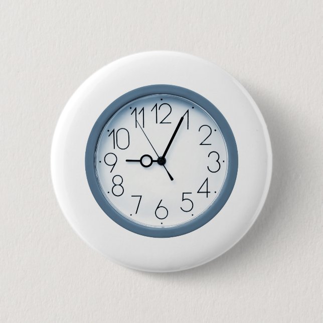 Badge Rond 5 Cm Horloge (Devant)