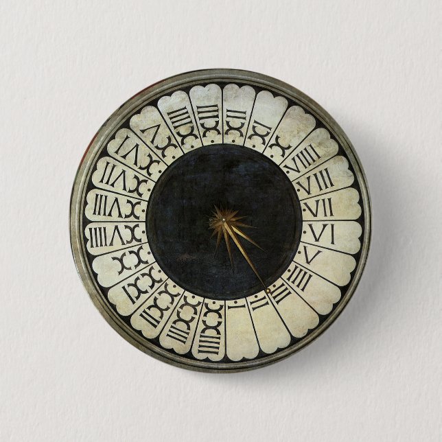 Badge Rond 5 Cm Horloge dans le Duomo par Paolo Uccello (Devant)