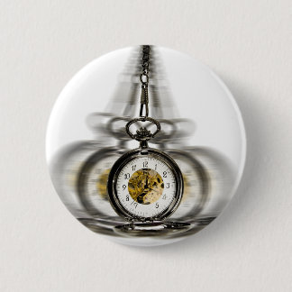 Badge Rond 5 Cm Horloge de rotation d'hypnose