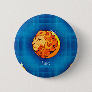 Badge Rond 5 Cm horoscope leo