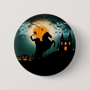 Badge Rond 5 Cm Horseman sans tête