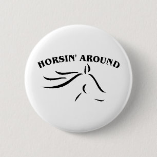 Badge Rond 5 Cm Horsin autour