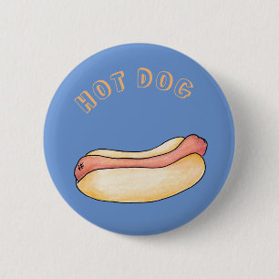 Badge Rond 5 Cm Hot dog