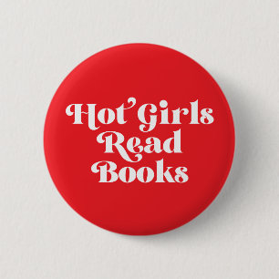 Badge Rond 5 Cm Hot Girls Lire des livres