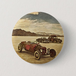 Badge Rond 5 Cm Hot rod chez Bonneville