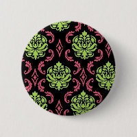 Hot rose et vert Damas