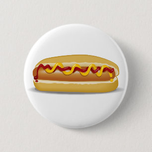 Badge Rond 5 Cm Hotdog